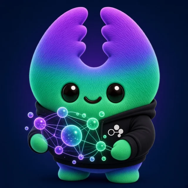 Bubbles mascot: a fuzzy lobster holding a bubble map